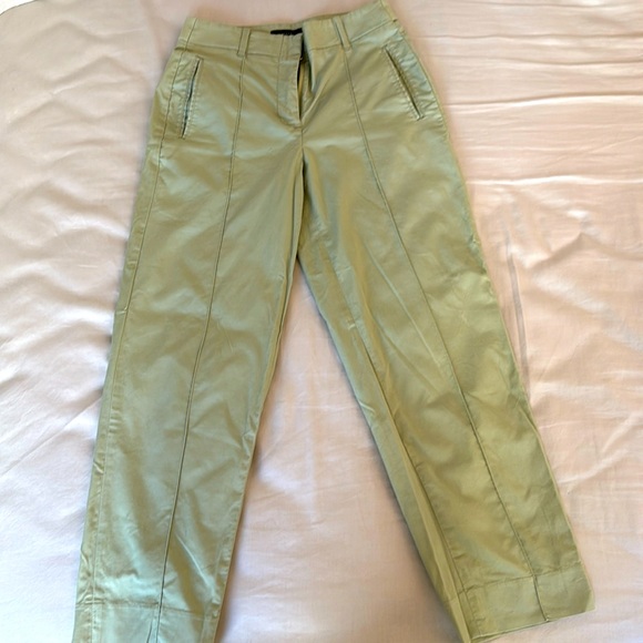 J. Crew Factory Women’s Linen Cotton Pant. (Green, size 0) - Picture 2 of 8